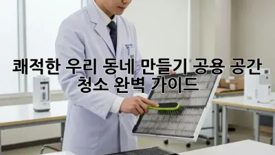쾌적한 우리 동네 만들기! 공용 공간 청소, 완벽 가이드 🧹✨
